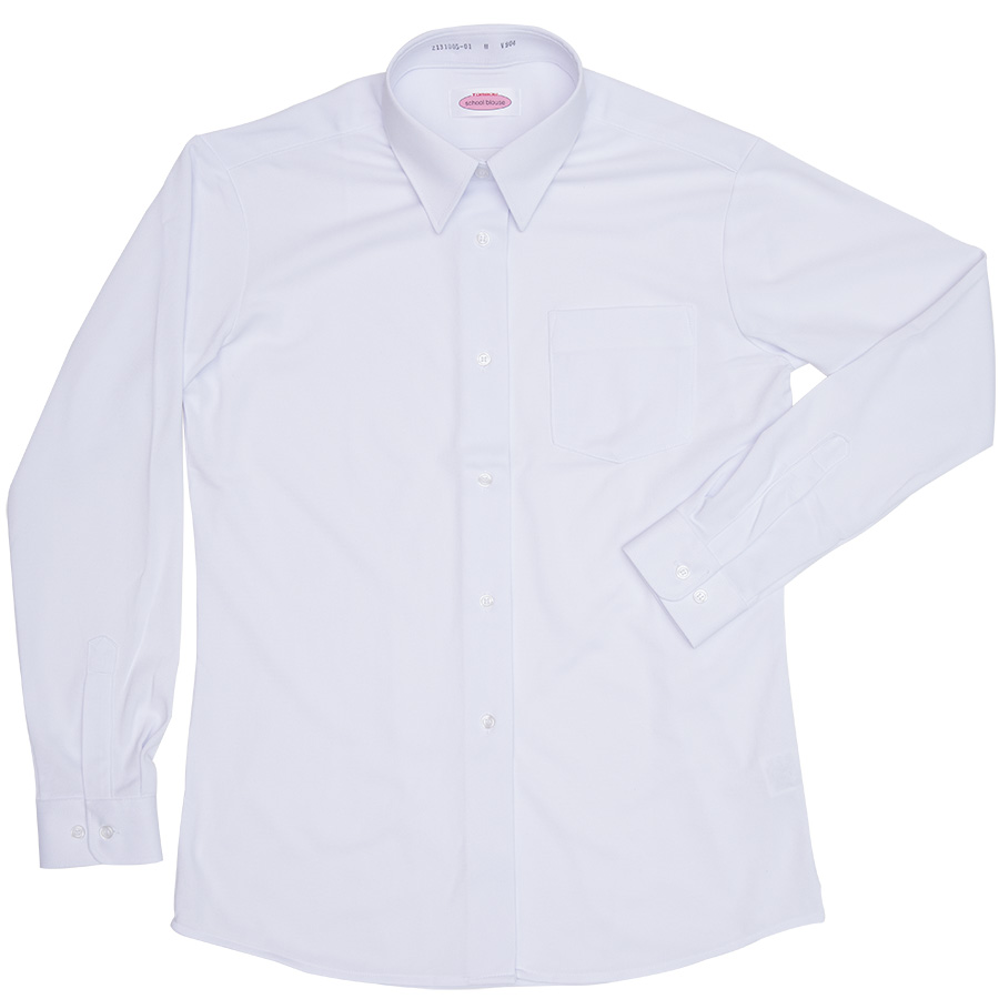 2131005-01　角襟シーブロックニットシャツ（女子長袖）（HS)