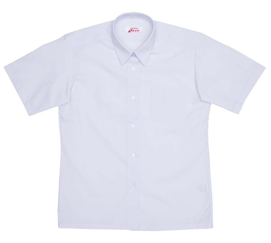 5P835-01　形態安定角襟レギュラーシャツ（女子半袖）(ECC)