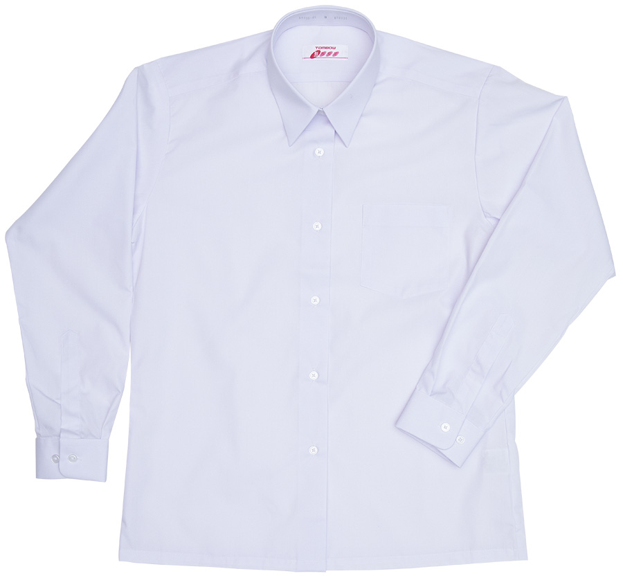 5K835-01　形態安定角襟レギュラーシャツ（女子長袖）(ECC)