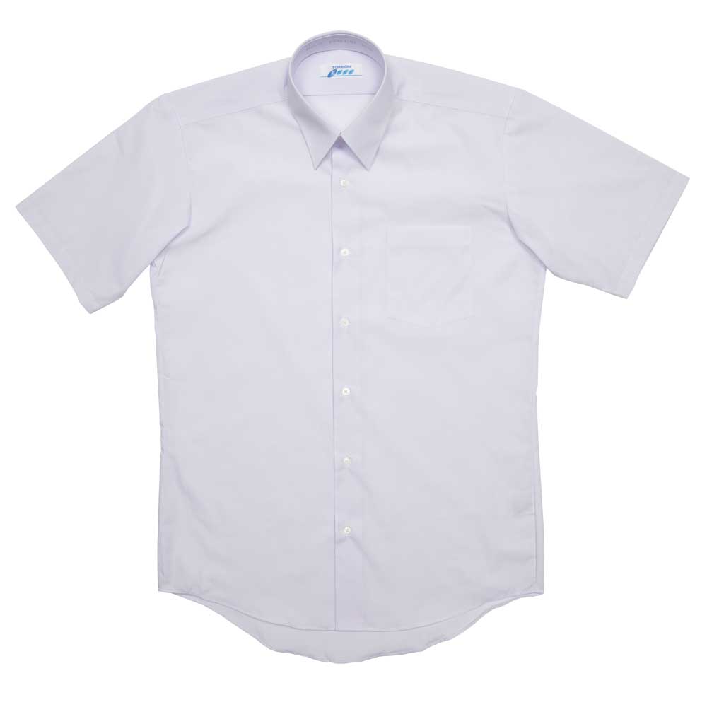 5E835-01　形態安定角襟レギュラーシャツ（男子半袖）(ECC)