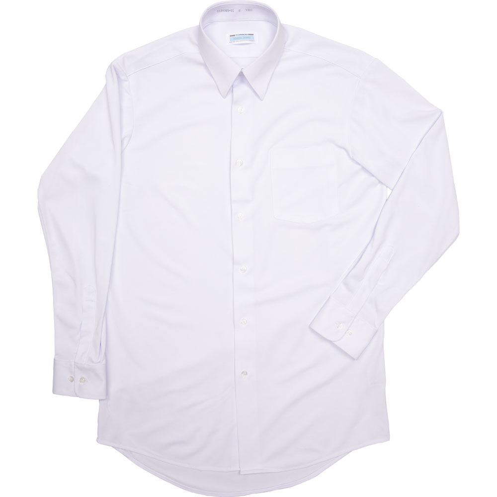 2130005-01　角襟シーブロックニットシャツ（男子長袖）(ECC)