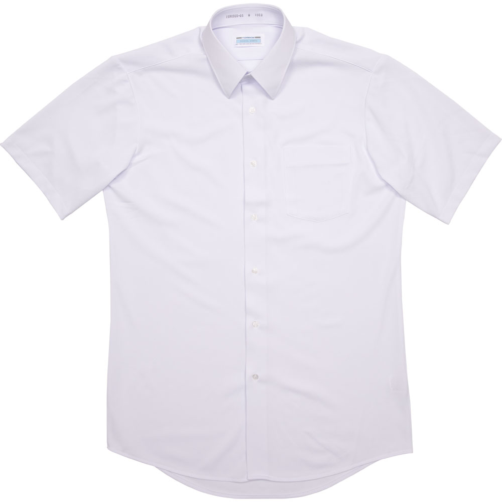 2180005-01　角襟シーブロックニットシャツ（男子半袖）(ECC)